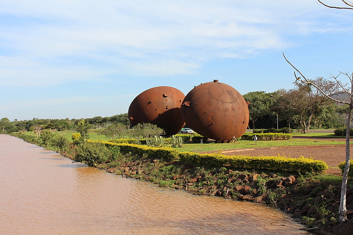 Itaipu, binacionális, golyó, szobrászat, Brazília