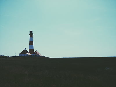 灯台, ドイツ, ヴェスターヘーファー, 有名です, 目的地, ランドマーク, アーキテクチャ