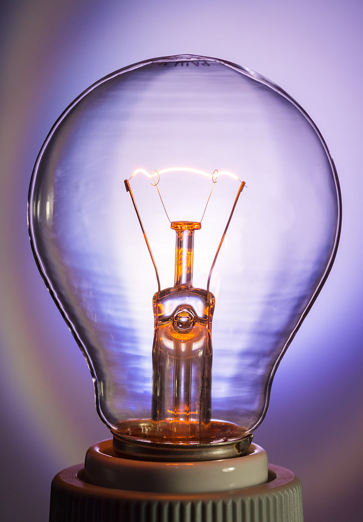 light bulb, glow lamp, immediately, tungsten, light source, disappearing, filament