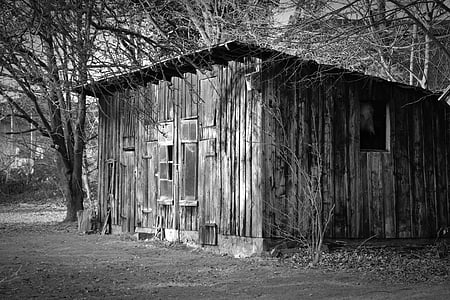 wood shed, scale, old, lapsed, wooden boards, bower, transient