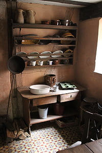 dapur, lama, antik, memasak, peralatan dapur