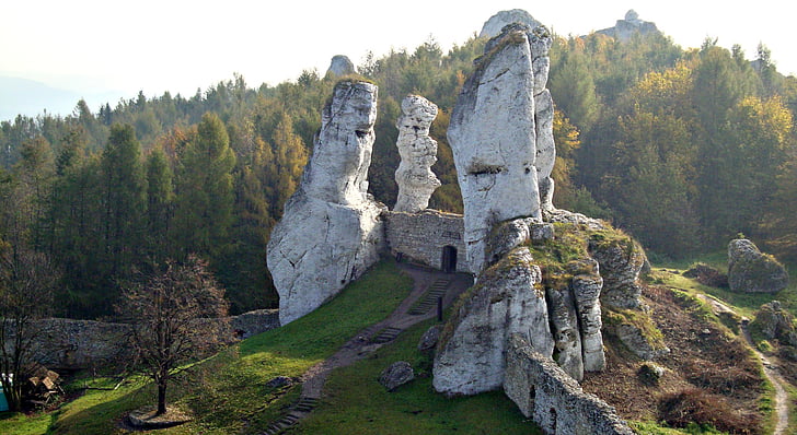 Ogrodzieniec, pedras, natureza, Jura krakowsko częstochowa