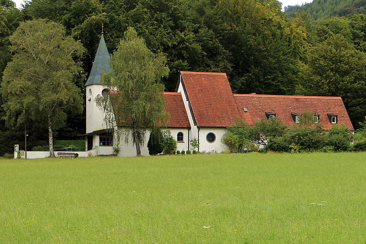 kirke, kirken av fred, Aschau, Chiemgau, arkitektur, arkitektoniske stil, protestantiske