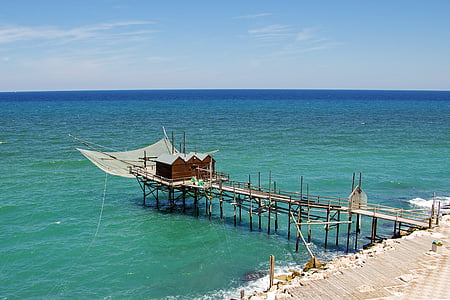 Termoli, Molise, Itália, trabuco, tresmalho, mar, Mar Adriático