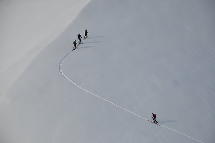 backcountry skiiing, zimné, sneh, mrazivé, Mountain, Alpine, Príroda