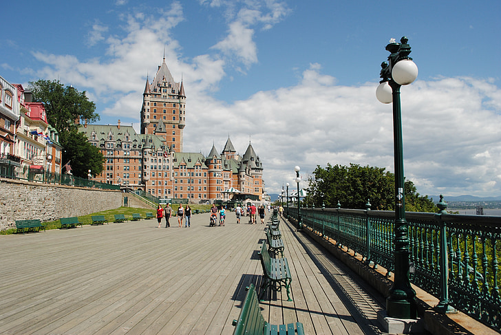 Québec, Chateau, slott, Frontenac, arkitektur, Kanada, stadsbild