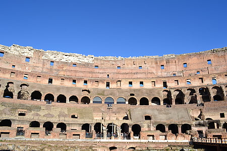 Coliseo, Roma, arcadas, antiguo, Italia