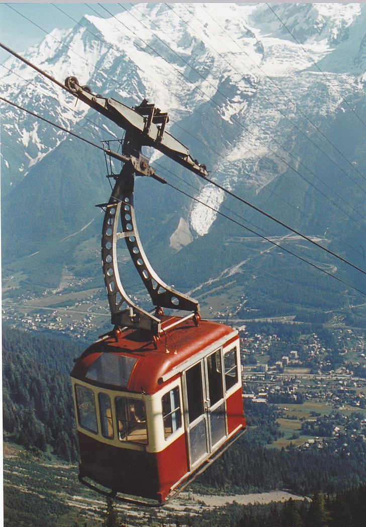 coche de cable, góndola, montañas, Alpine, paisaje, naturaleza, Francia