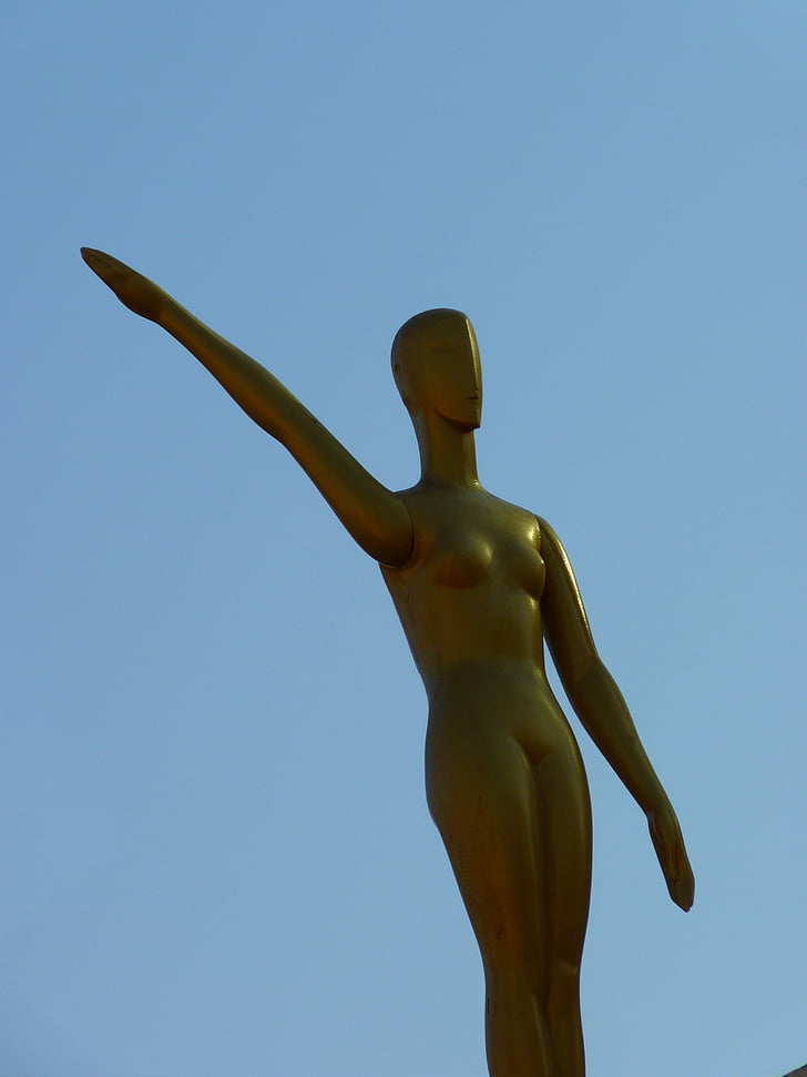 figur, Golden, Museum, Dali, Figueras, Spanien