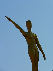 Figura, dourado, Museu, dali, Figueras, Espanha