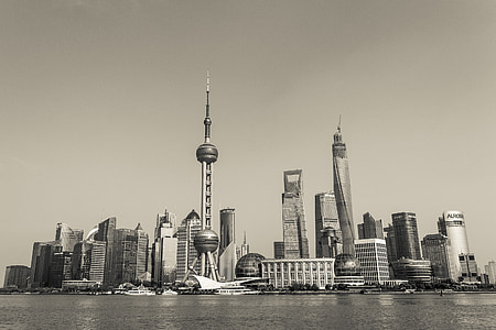 shanghai, skyscrapers, business, cityscape, urban Skyline, skyscraper, architecture