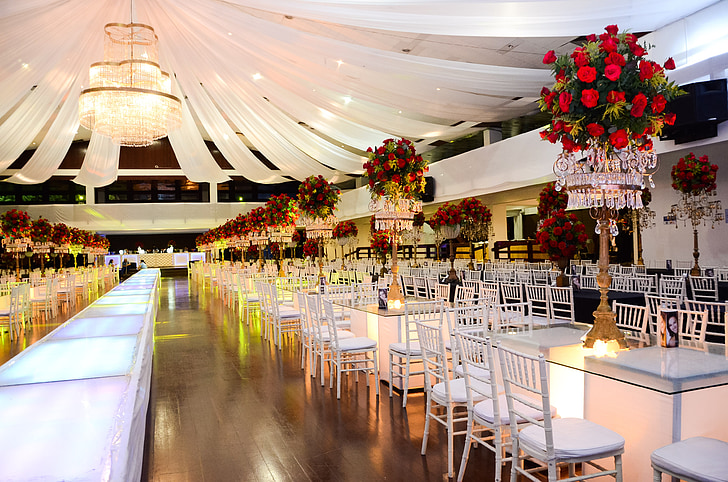 interior, luggage, prom, reception, table, restaurant, celebration