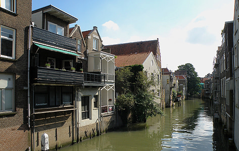 Dordrecht, Belanda, Kota, perkotaan, bangunan, arsitektur, cakrawala