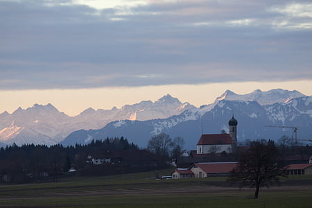Haartrockner, Landschaft, Panorama, Fernblick, Cloud-Stimmung, Berge, Alpine
