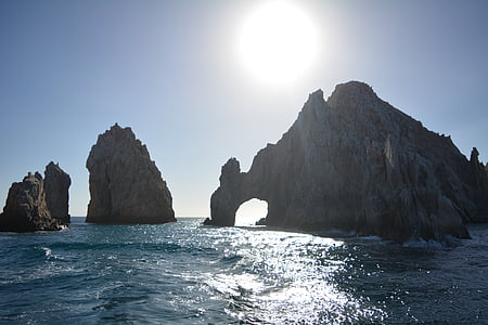 drinken van de draak, Cabo, Mexico, zee, natuur, kustlijn, Rock - object