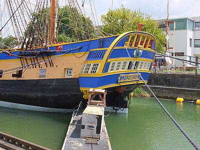 La fayette, fregat Hermelien, Frankrijk, boot, maritieme, oude tuig, zeilschip