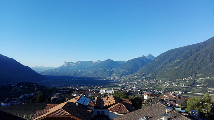 Tirolo, Jižní Tyrolsko, léto, Tyrolsko, Panorama, Itálie