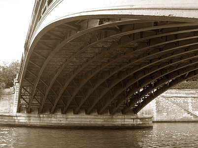 bridge, la seine, river, seine, architecture, city, landmark