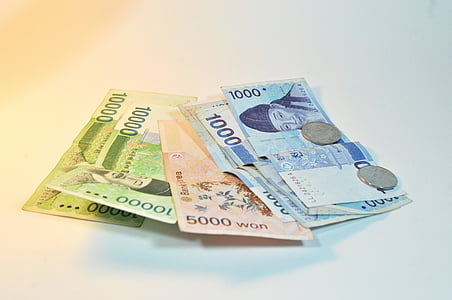 don, bills, korea money, currency, 10 000 usd, 5000 usd, money