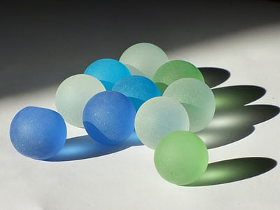 canicas, bolas de cristal, colores, sombra, decoración, vidrio, bolas