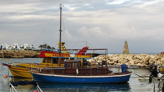 Siprus, Protaras, Pelabuhan, perahu