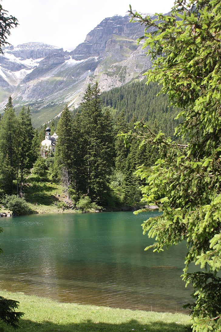 atostogų, vasaros atostogos, Alpių, Gamta, Austrija, ežeras, vienuolynas