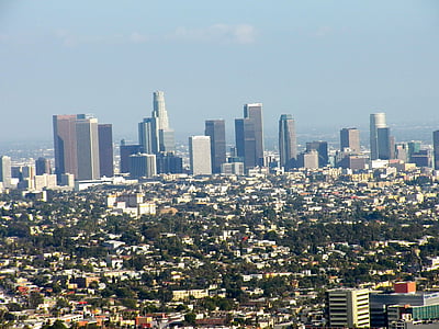 Los angeles, stad, Californië, skyline, stadsgezicht, stedelijke, centrum