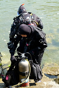 Scuba diver, menselijke, persoon, man, evenement, sport, onderwater sport