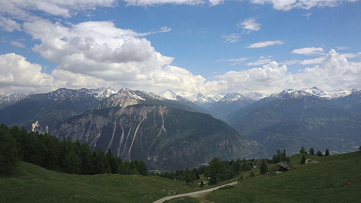Alperne, bjerge, Europa, sne, Alpine, udendørs, sommer