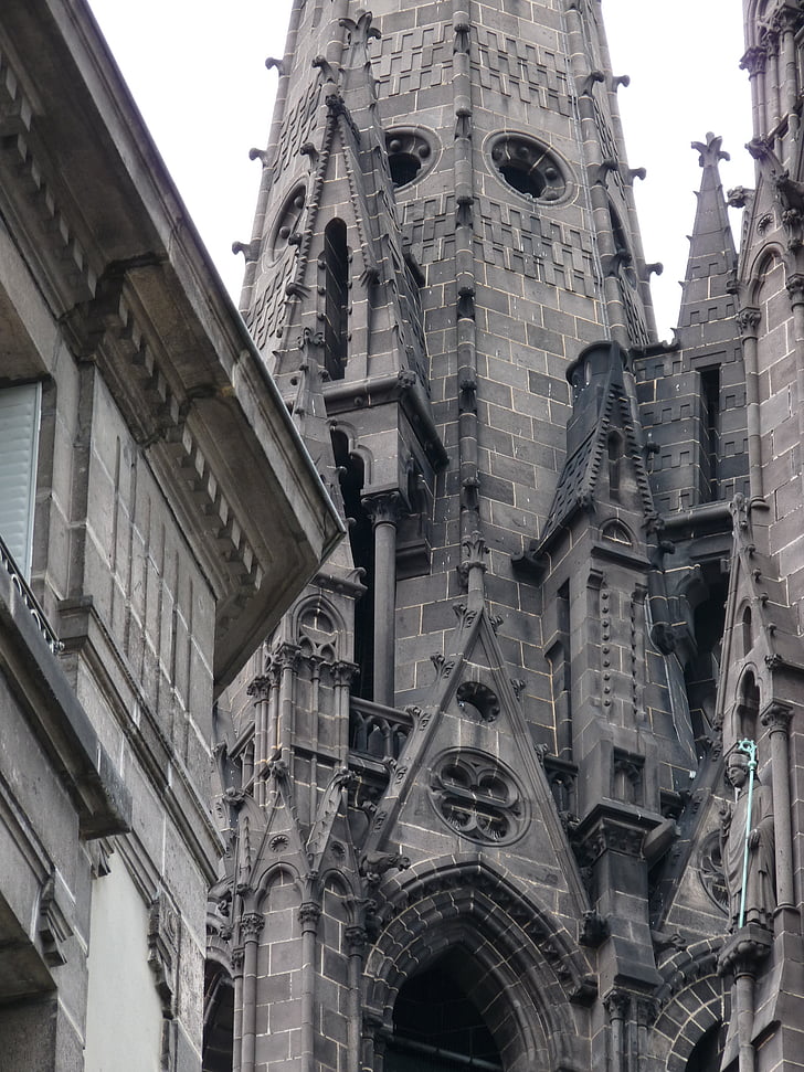 France, Clermont-Ferrand, Cathédrale, architecture, Église