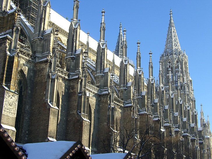 Ulm kathedraal, zuidzijde, koor torens, Gothic