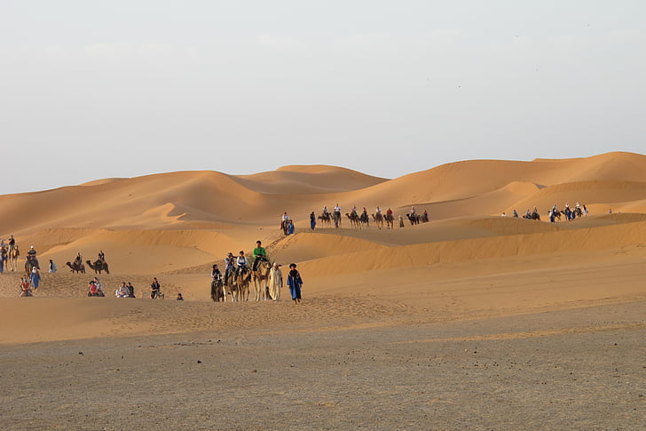Desert, Merzouga, duny, Maroko