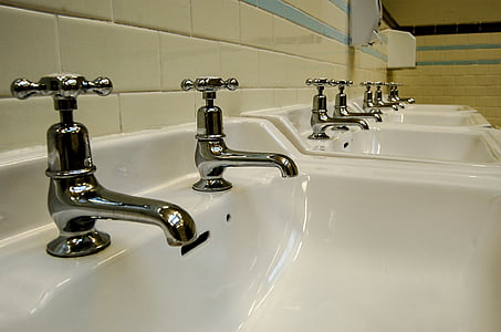 l’eau du robinet, eau, robinet, nettoyer, salle de bain, lavage