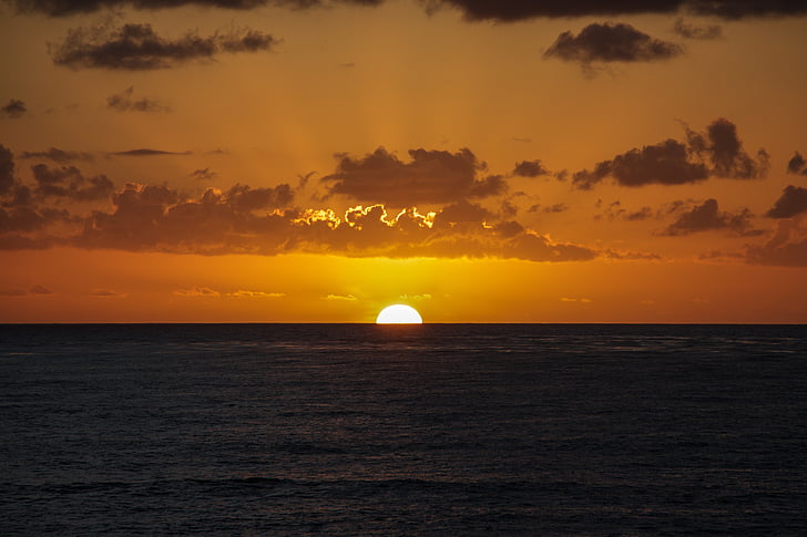 San diego, solnedgång, solen, Seascape, Kalifornien, Ocean, vatten