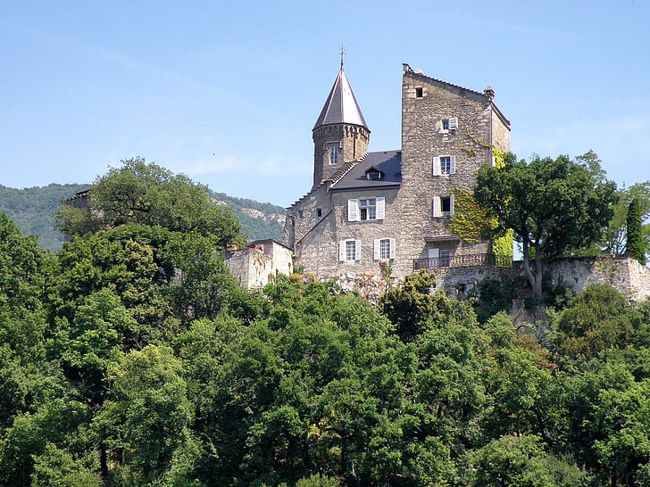 Chindrieux, França, Castell, arquitectura, històric, punt de referència, bosc