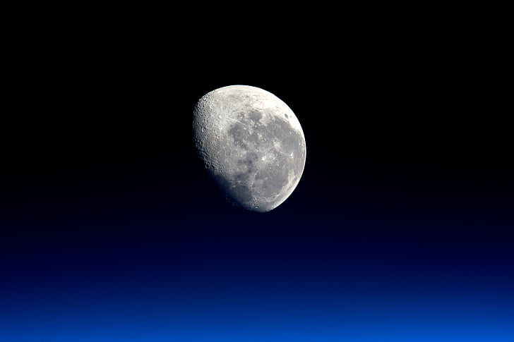Luna, Lunar, månen, natt, himmelen