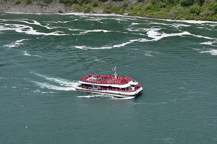 bateau canadien, chutes du Niagara, chute d’eau, 7 merveilles