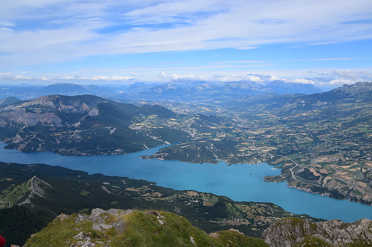Jezioro, cieplarnianych poncon, Alpy, góry, Natura, krajobraz, pejzaż