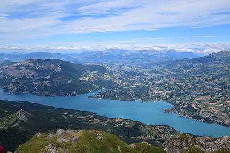 jezero, skleník poncon, Alpy, Hora, Příroda, krajina, Scenics