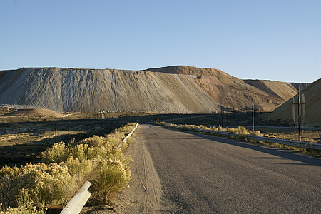 mina, runams, Nevada, pou, explotació, turó, recursos