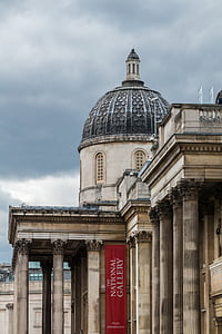 national gallery, london, england, britain, united kingdom, dome, kingdom