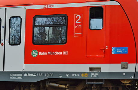 vlakem, železnice, veřejné dopravní prostředky, provoz, Doprava, velké město, Mnichov