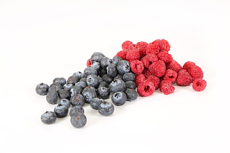 Berry, buah, ORN mikbe feri, latar belakang putih, Blueberry, Studio ditembak, makanan dan minuman