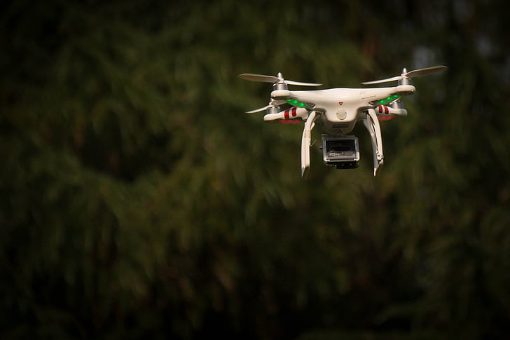 drone, surveillance, vol, nature, appareil photo, quadricopter, fantôme