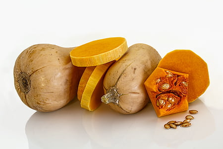 Butternut-Kürbis, frisches Gemüse, Suppe, Gemüse, Zutaten, Winterkürbis, Butternut