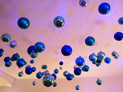 balls, christbaumkugeln, glaskugeln, blue, turquoise, glass, christmas ornaments