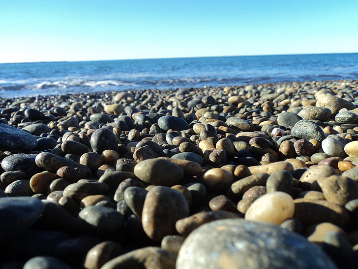 Strand, Steinen, Mrz, Hintergrund, Ozean, Beira mar, Wasser