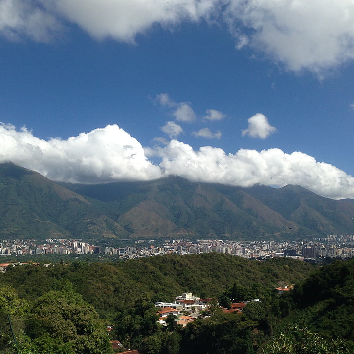 Caracas, Avila, céu, verde