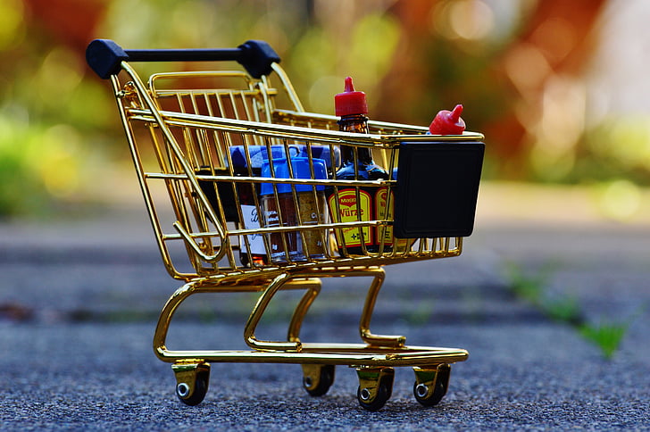Shopping, achat, Candy, chariot, liste d’achats, alimentaire, liste