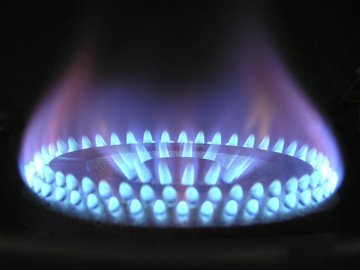 flame, gas, gas flame, blue, hot, ring, burner